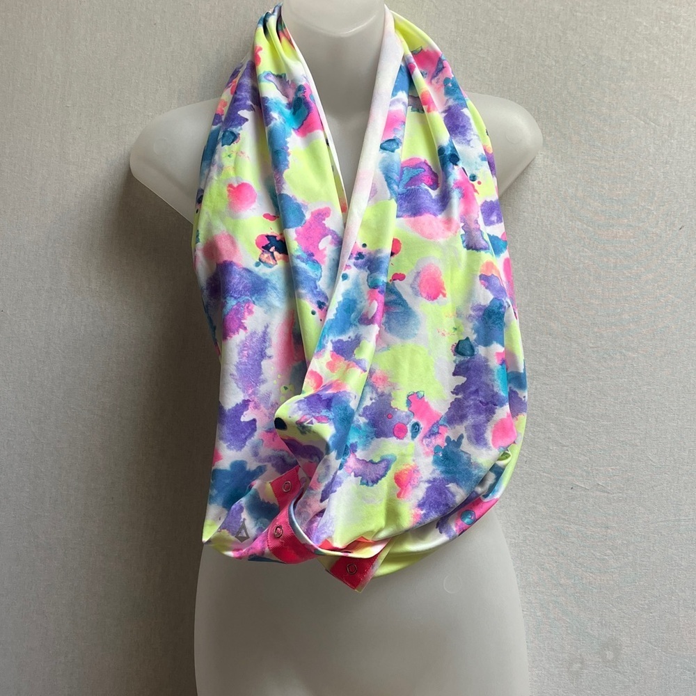 Ivivva Lululemon Infinity Bright Multicolor Scarf Abstract Print Girls OS